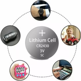 Resim Ata Elektronik 1 Kart 5 Adet Fiyatıdır - Araba Anahtarı Pili Kumanda Pili CR2430 3V Lityum Para Pil Tekli Blister 1 Kart 5 Adet Cr 2430 