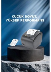 Resim Torima TRP-838X Siyah Termal Fiş Barkod Adres Posta Etiketi Pazaryerleri İle Uyumlu Yazıcı 