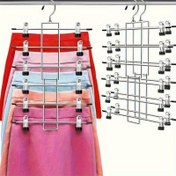 Resim 4 Adet Yer Tasarruflu Metal Pantolon Askısı - Klipsli, Kot Etek ve Şallar İçin Uygun – Öğrenci Evleri Ve Mutfaklar iÇIn Ideal 