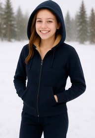 Resim Classy Eşofman Takımı - 2lü - Alt-üst - Nakiş - Kapüşonlu - 3 Iplık Şardonlu -üst Iç Welsoft Kollar Hariç 