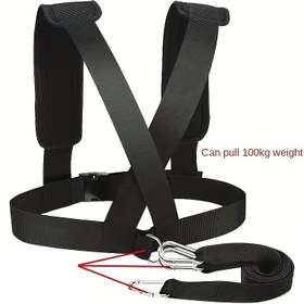 Resim 1 Set Ultimate Hünerli Hız Sled Tasma Ekipmanı, Polyester Lif, Evrensel Uygun, Pil/Şarj Gerekmez, Performans Artırımı için Fitness Ekipmanı, Sevgililer Günü Eğitimi için İdeal - Siyah 