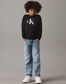 Resim Calvin Klein CK MONOGRAM TERRY CN Siyah Çocuk Sweatshirt 