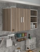 Resim Kenzlife hazır mutfak fulvus crd 060*120*22 mutfak banyo dolabı kapaklı raflı 