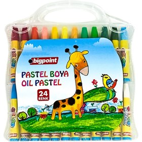 Resim Bigpoint Pastel Boya Çantalı Transparan (Şeffaf Kutu) 24 Renk 