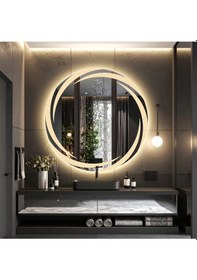 Resim Whirilwind Günışığı Lazer Kumlamalı Lavabo & Banyo Aynası Dokunmatik Sensörlü 70 X 70 