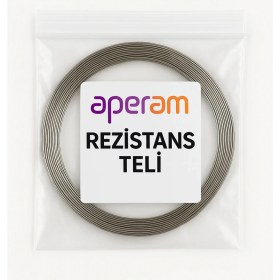 Resim Fransız Menşeili Yassı Rezistans Teli - Isıtıcı Tel -(3mm x 0.2mm) (Nikel - Krom Alaşımı) - Ambalaj Makineleri - Rezistans Uygulamaları 