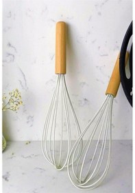 Resim Morponi Bambu Saplı Silikon Çırpıcı Krem 1 Adet 