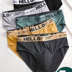 Resim HELLO tarzı 5 adet erkek külot, nefes alabilen ve ter emici gençler ikonu tasarımı. Rahat İç Çamaşırı, Şık Günlük ürüne Minimalist Tarz, ile Oturan Kumaş şekli Yumuşak Malzemeden Üretilmiştir., Her günde giyim, orta esneklikte hafif sporcu donların üniversite öğrencileri 