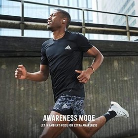 Resim adidas FWD-02 Sport Wireless Bluetooth Ear Buds, koşu kulaklığı, IPX5 dereceli ter geçirmez ve suya dayanıklı, 25 saat çalma süresi, açık gri 
