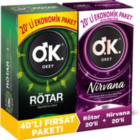 Resim Okey Nirvana 20LI + Rötar 20LI Prezervatif 