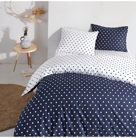 Resim Coté Blanc Dots Mavi %100 Pamuk Çift Kişilik Nevresim Takımı Mavi 