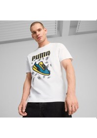 Resim Puma Graphics Sneaker Tee Erkek T-shirt-beyaz 