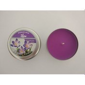 Resim Bozkurt Yuvarlak Teneke Kutuda Kokulu Mum Winter Violet 
