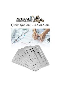 Resim Silgi Şablonu Metal 5.5x8.5 Cm 1 Adet Paslanmaz Çelik Silgi Şablonu Çizim Şablonu Cetveli Mimari Mühendislik 