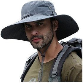 Resim Katlanabilir Geniş Kenarlı Uv Korumalı Güneş Şapkası, Hafif Ve Taşınabilir, Yaz Ve Plaj İçin Pratik Aksesuar Gri 