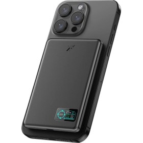 Resim Newface PW595 5.000 Mah Dijital Göstergeli 20W Type-C ve 15W Kablosuz Şarj Pd Hızlı Şarj Magsafe Powerbank - Siyah Svlrs 