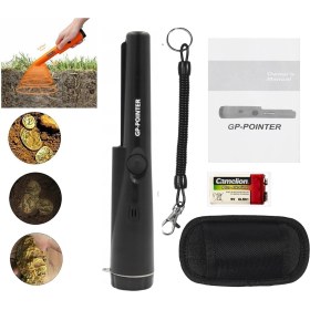 Resim Alfa Gp Pointer Siyah Altın Metal Dedektörü Pinpointer Pil + Çanta Hediye 