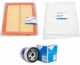 Resim Ford Fiesta 2003-2007 1.4 Benzinli Periyodik Yağ Bakım Filtre Seti Ford Orijinal 