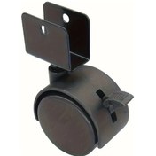 Resim Dashanshop 40mm U Şeklinde Dönen 4 Plastik Sessiz Ofis Sandalye Yatak Koltuk Tekerlekleri Siyah 