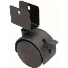 Resim Dashanshop 40mm U Şeklinde Dönen 4 Plastik Sessiz Ofis Sandalye Yatak Koltuk Tekerlekleri Siyah 