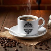 Resim Süslemeli İsimli Kaşıklı Nescafe Fincanı 