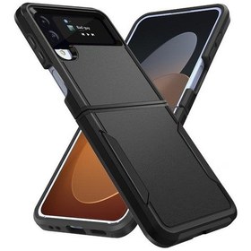 Resim Siyah Damla Koruma Mat Katlanır Kapak Kılıf Samsung Galaxy Uyumlu Z Flip 4 5g Flip4 Zflip4 Olmayan Parmak İzi Coque Samsung Z Flip 4 