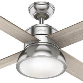 Resim Hunter Loki Fırçalanmış Nikel - 132 Cm. Aydınlatmalı Tavan Vantilatörü 