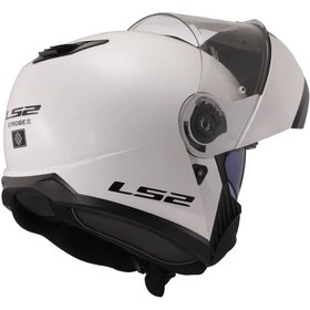 Resim Ls2 Strobe 2 Çene Açılır Kask Beyaz 