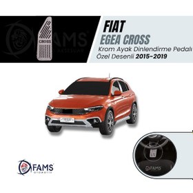 Resim Fiat Egea Cross 2015-2019 Özel Desenli Krom Ayak Dayama Pedalı 