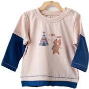 Resim Dear_Enika Andywawa Bear Camp Erkek Bebek Mavi Tshirt Ac21081 