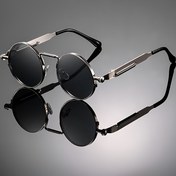 Resim Erkekler ve Kadınlar için Vintage Yuvarlak Çerçeve Punk Tarzı Metal Çerçeve Gözlükler - Siyah Renkli Lensli Şık Retro Tasarım, Dayanıklı PC Malzeme, Doğum Günü Hediyeleri, Fotoğrafçılık Aksesuarları ve Moda Aksesuarları için Mükemmel, Vintage Gözlükler 