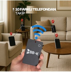 Resim HBB-K Hi Kart İOS&ANDROİD Uyumlu Takip Cihazı & Dijital Kartvizit Siyah 