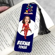 Resim Aksiyon Seven Kadın Püsküllü Kitap Ayracı 