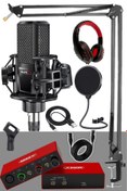 Resim Hype Store Special Paket-3 Stüdyo Ekipmanları Ses Kartı Condenser Mikrofon Kulaklık Stand Full Set 
