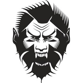 Resim Kurt Adam Folyo Sticker 90 Cm Uzunluk Siyah 