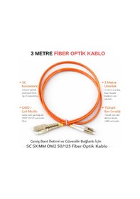 Resim 3 Metre Sc-lc Mm Om2 50/125 Dx Patch Kablo Patch Cord Apx-pc20311 