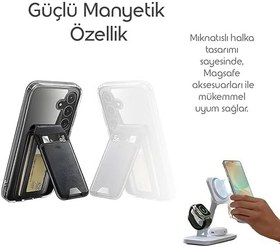 Resim Rongep Samsung Galaxy A56 için Şeffaf Kılıf Mag-Clear Güçlü Manyetikli [MagSafe ile Uyumlu] A56 Koruyucu Sararmaya Dayanıklı Kalın Yapılı Darbe Emici PC+TPU Hibrit Tasarım Samsung A56 Kılıfı 