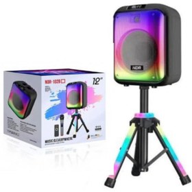 Resim Tekno Gökhan Ndr Sahne Ayaklı Rgb Len Işık Fonksiyonlu 40W Profesyonel Ses Sistemini Taşınabilir Parti Hoparlörü 