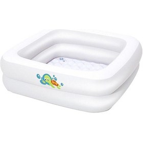 Resim Bestway Şişme Zemin Bebek Havuz - Küveti 86 X 86 X 25cm 51116 Açık Mavi - Yeşil 