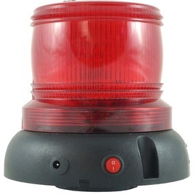 Resim Mesan Ø110 Led Multifonksiyon Mıknatıslı Şarjlı İkaz Lamba Kırmızı 12vdc Ms 6607.1.12vdc 