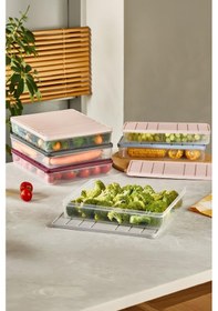 Resim Selka Home 4 Adet 2,25 Lt. Nora Organizer Buzdolabı Buzluk Düzenleyici Saklama Kabı 