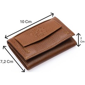 Resim Westpolo Unisex Hakiki Deri Bozuk Para Ve Kağıt Para Bölmeli Cüzdan Kartlık - Taba Taba 