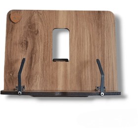 Resim hü ma tasarım ve aksesuar Hüma Ahşap Tablet Telefon Tutucu Ayarlanabilir Kitap Okuma Sehpası Standı Rahle 