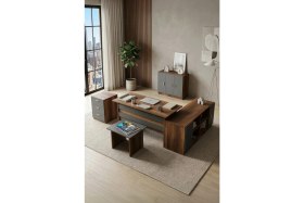 Resim Yurudesign Vario ABCEF Ofis Büro Masa Takımı Barok-Antrasit VO16-BA 