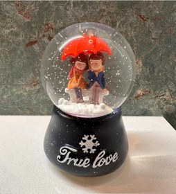 Resim True Love Aşk Işıklı Ve Müzikli Kar Küresi Büyük Boy 
