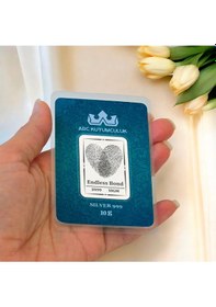 Resim Hediyeye Özel 10 Gram Aşk Temalı 999 Ayar Gümüş İle Üretilmiş Gümüş Külçesi-710 