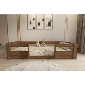 Resim Herseycik Ninnimo Montessori 90X190 Yatak Uyumlu Karyola M7-2 Ceviz 