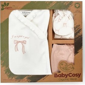 Resim Babycosy Organic Wear Bebek 5'li Set %100 Organic Pamuk Yenidoğan Serisi - Csy8174 pudra 