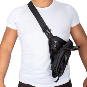 Resim Lederax Motorcu Çok Cepli Bacak Çantası LD338 - Siyah 