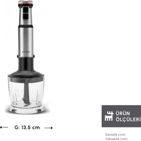 Resim Karaca Inox Quick Mix Hız Ayarlı 1300W El Blender Set - 9637B 